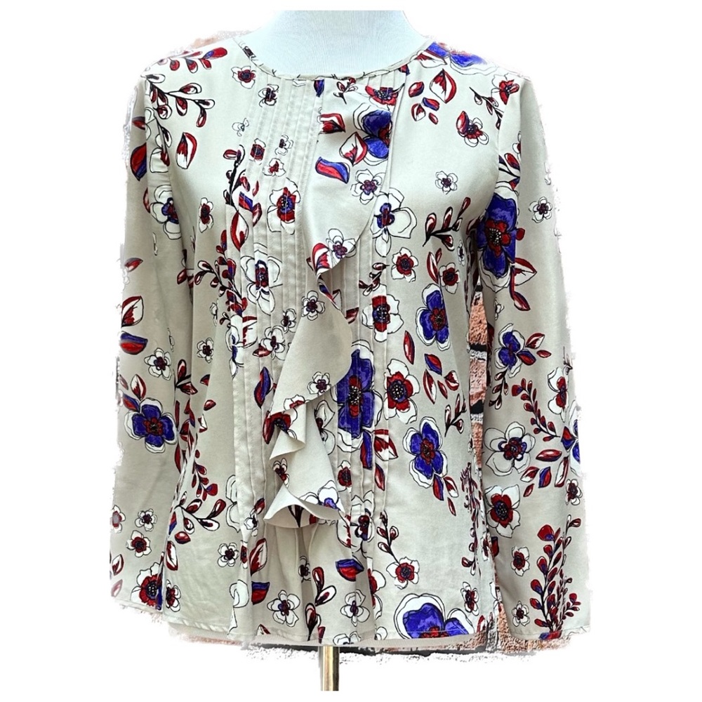Banana Republic Floral Pleated Blouse | Small | GUC